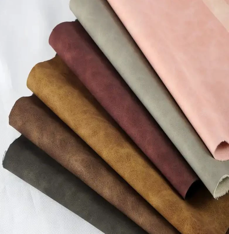 Vannbasert Nubuck Semsket PU Syntetisk Skinn Materiale For Sko Veske