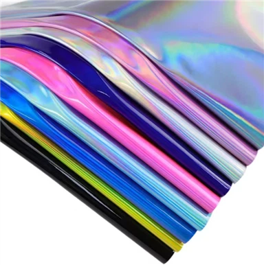 Iriserende stoff Pu holografisk utskrift skinn