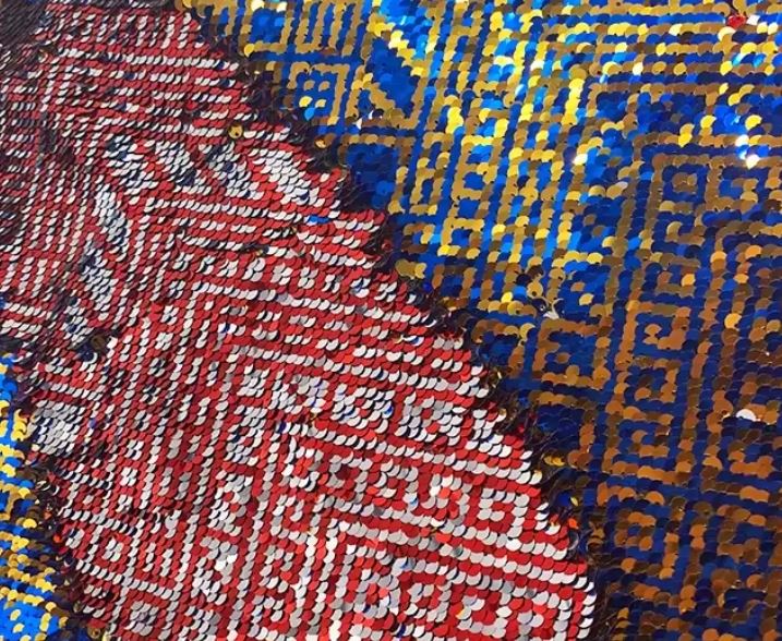 Wholesale Sequin Fabric Embroidery Costume Purple Sequin Fabric Bags Neon Sequin Fabric