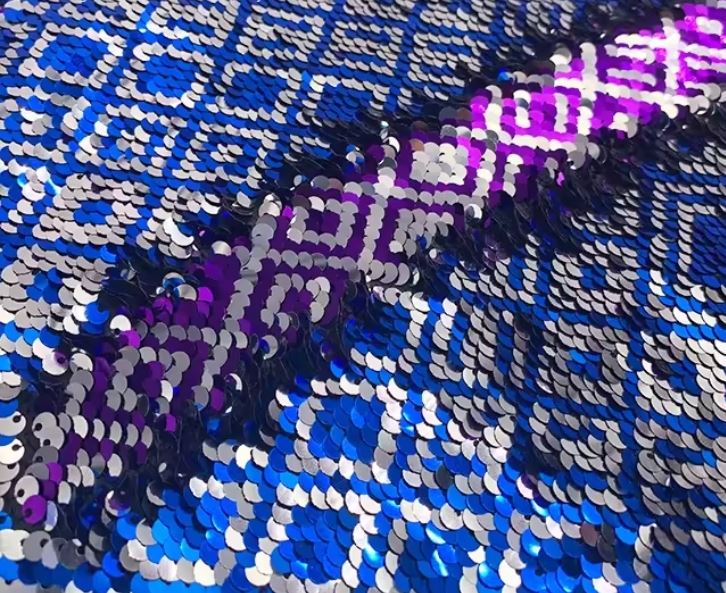 Wholesale Sequin Fabric Embroidery Costume Purple Sequin Fabric Bags Neon Sequin Fabric